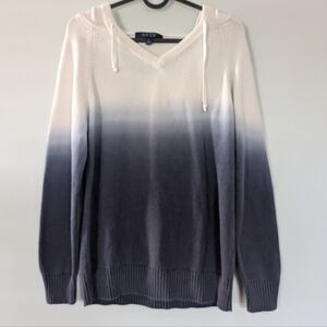 SWTR Ombre V-Neck Hoodie Sweater